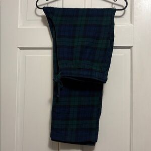 Black Watch Green Blue Plaid cotton flannel Pajama Pant Amazon Essentials M